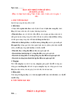 Giáo án Ngữ văn 11 Chân trời sáng tạo bài 5 Băn khoăn tìm lẽ sống