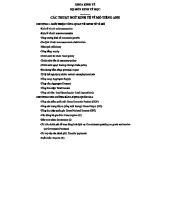 CÁC THUẬT NGỮ KINH TẾ VĈ MÔ TIẾNG ANH - KINH TẾ HỌC