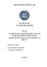 "Vì lợi ích của mười năm thì phải trồng cây, vì lợi ích trăm năm thì phải trồng người" | Bài thảo luận tư tưởng Hồ Chí Minh