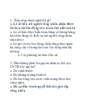 Câu hỏi trắc nghiệm tham khảo | Kinh tế chính trị Mác - Lênin | Đại học Tôn Đức Thắng