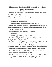 Bài tập chương phan ứng tạo thành hợp chất ít tan và phương pháp chuẩn độ kết tủa | Bài tập Hoá đại cương | Trường Đại học khoa học Tự nhiên