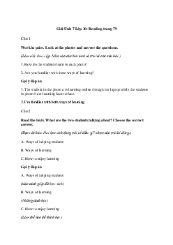 Tiếng Anh 10 Unit 7: Listening - Kết Nối Tri Thức