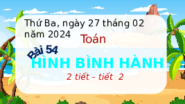 Giáo án điện tử Toán 4 Chân trời sáng tạo: Hình bình hành