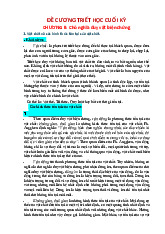 Đề cương Môn Triết học Mác - Lênin | Đại học Bách Khoa Hà Nội