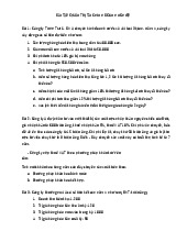 Câu hỏi bài tập môn Quản trị tài chính   | Học viện Nông nghiệp Việt Nam