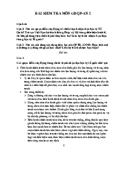 Bài kiểm tra - Giáo Dục Quốc Phòng-An Ninh | Đại học Công nghiệp Thực phẩm Thành phố HCM