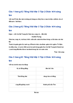 Giải Bài 3: Non xanh nước biếc trang 62 VBT Tiếng Việt lớp 3 Tập 2 Chân trời sáng tạo