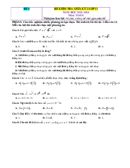 Đề thi giữa HK2 Toán 11 Cánh diều (giải chi tiết)-Đề 4