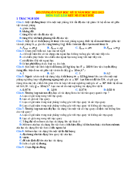 Đề cương ôn tập học kỳ 2 Vật lí 10 Kết nối tri thức có đáp án