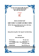 Báo cáo bài tập Xây dựng module quản lý mượn sách môn Kiến trúc & Thiết kế phần mềm | Học viện Công Nghệ Bưu Chính Viễn Thông