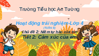 Giáo án điện tử Hoạt động trải nghiệm 4 Chủ đề 2 Chân trời sáng tạo: Niềm tự hào của em
