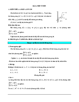 Các dạng bài tập trắc nghiệm VDC tiếp tuyến của đồ thị hàm số Toán 12