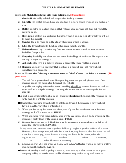 Bài tập tiếng anh chuyên ngành cho môn Luật kinh tế đề số 9: Negative message có lời giải
