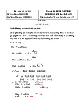 Bài tập lớn môn Hóa phân tích | Đại học Công nghiệp Thực phẩm Thành phố Hồ Chí Minh