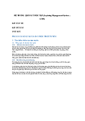 Đề Tài: Hệ Thống Quản Lý Học Tập (Learning Management System –Lms) | Năng Lực Số Ứng Dụng