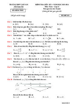 Đề giữa kỳ 1 Toán 12 năm 2023 – 2024 trường THPT Quế Sơn – Quảng Nam