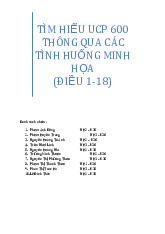 TÌM HIỂU UCP 600 THÔNG QUA CÁC TÌNH HUỐNG MINH HỌA