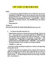 Tài liệu tóm tắt môn Chủ nghĩa xã hội khoa học | Đại học Nội Vụ Hà Nội