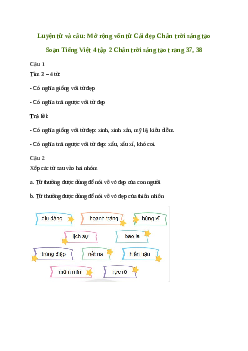 Soạn bài Luyện từ và câu: Mở rộng vốn từ Cái đẹp - Tiếng Việt 4 Chân trời sáng tạo