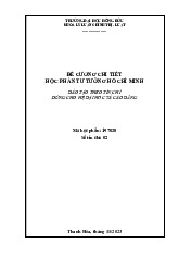 Đề cương chi tiết học phần Tư tưởng Hồ Chí Minh | Đại học Hồng Đức