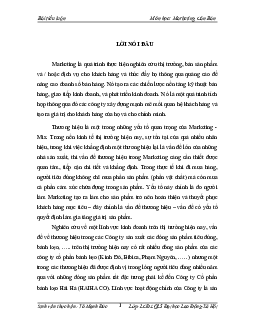 Mẫu tiểu luận Marketing căn bản | Đại học Kinh tế Quốc dân