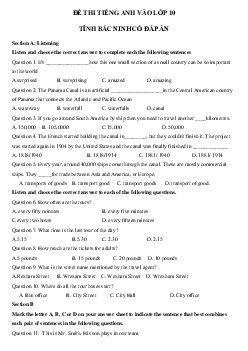 Đề thi thử tiếng Anh vào lớp 10 Bắc Ninh năm 2023-2024 số 2