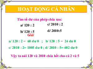 BÀI 9.DẤU HIỆU CHIA HẾTCHO 2,5 | Bài giảng PowerPoint Toán 6 | Kết nối tri thức