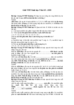 Giải VBT Sinh học 9 bài 15: ADN
