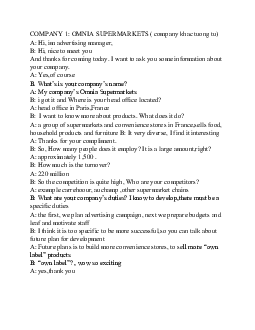 Tài liệu luyện nói môn Tiếng Anh A1 | Đại học Thăng Long