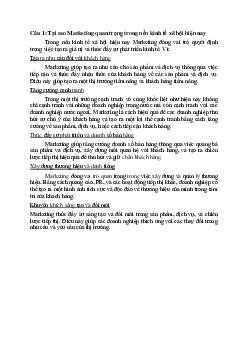 Vai trò quan trọng của Marketing trong nền Kinh tế Xã hội hiện nay | Học viện Nông nghiệp Việt Nam