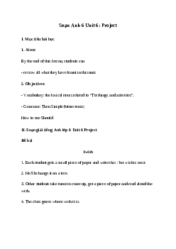 Giải Tiếng Anh 6 Unit 6: Project | Global Success