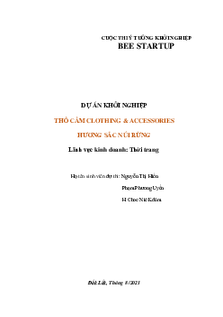 Thổ cẩm CLOTHING & ACCESSORIES Hương sắc núi rừng | Tài liệu môn Marketing | Trường Cao đẳng thực hành FPT