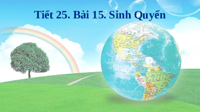 Giáo án điện tử Địa lí 10 Bài 15 Kết nối tri thức: Sinh quyển