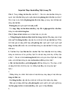 Soạn bài Thực hành tiếng Việt trang 78 Kết nối tri thức