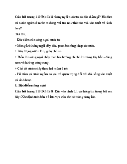 Giải SGK Địa lý 8 bài 8: Đặc điểm thủy sản | Chân trời sáng tạo