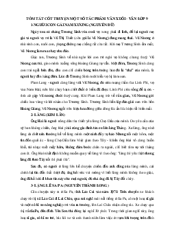 Tóm tắt cốt truyện một số tác phẩm văn xuôi lớp 9