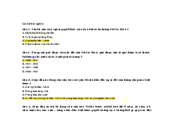 Câu hỏi trắc nghiệm tư tưởng - Tư tưởng Hồ Chí Minh | Trường Đại học Mở Thành phố Hồ Chí Minh