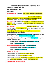 Đề cương ôn tập | Môn Lý luận dạy học - Đại học Sư phạm Hà Nội 2