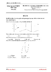 Đề kiểm tra cuối HK1. Toán 12 . Khóa luyện đề THPT