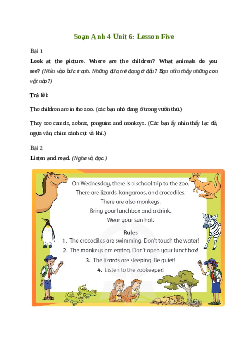 Giải Tiếng Anh lớp 4 Unit 6: Lesson Five | Family and Friends