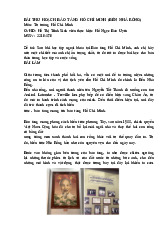 Bài thu hoạch bảo tàng Hồ Chí Minh - môn Tư tưởng Hồ Chí Minh –Trường Đại học Hoa Sen