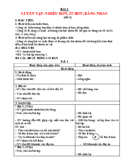 Bài 3 Buổi 2 | Giáo án Toán 1 | Kết nối tri thức với cuộc sống (Cả năm)