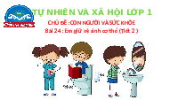 Giáo án điện tử Tự nhiên và xã hội 1 bài 24 Chân trời sáng tạo : Em giữ vệ sinh cơ thể