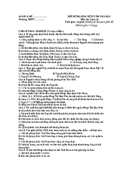 Đề thi học kì 2 môn Lịch sử lớp 11 năm 2022 - 2023 | Đề 5