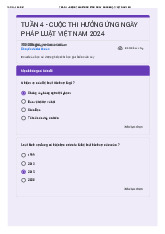 TUẦN 4 - CUỘC THI NGÀY PHÁP LUẬT VIỆT NAM 2024 - Nội Dung Thi Cần Biết. Môn Lý luận nhà nước và pháp luật | Đại học Trường Đại học Phenika.