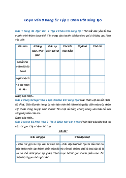 Soạn bài Ôn tập trang 62 | SGK Ngữ Văn 9 Chân trời sáng tạo (Tập 2)