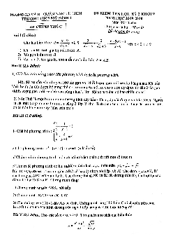 Đề thi học kỳ 2 Toán 9 năm học 2019 – 2020 trường THCS Mỹ Đình 1 – Hà Nội