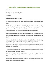 Kể lại truyện Cây khế bằng lời văn của em | Văn mẫu 6 Kết nối tri thức