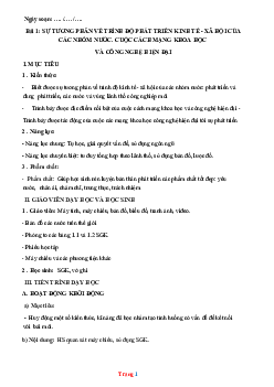 Giáo án Địa Lí 11 theo công văn 5512 học kì 1