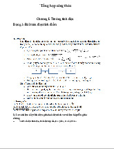 Tổng hợp công thức chương 1 Trường tĩnh điện  môn Vật lý đại cương 2  | Học viện Công Nghệ Bưu Chính Viễn Thông